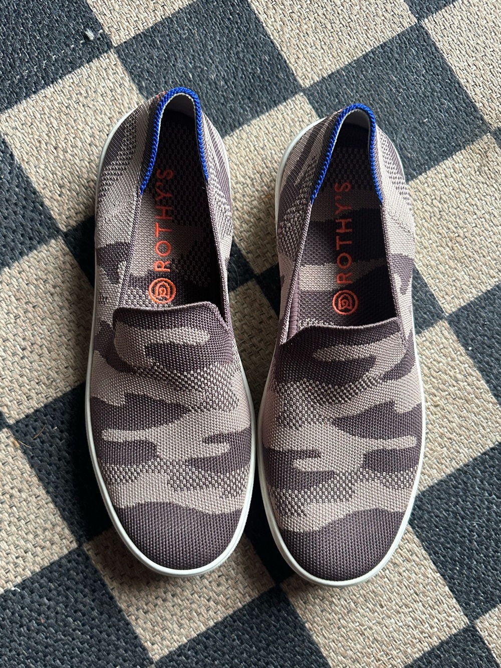 Rothy's Slip-On Loafers in Taupe Camouflage! Worn twice!